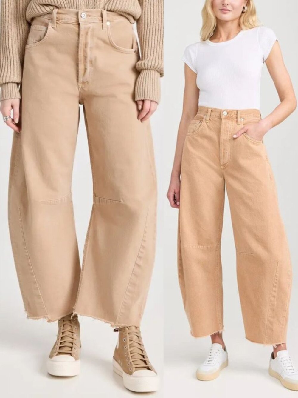Citizens of Humanity Horseshoe Jean Copper Brown Wide Barrel Leg Size 26